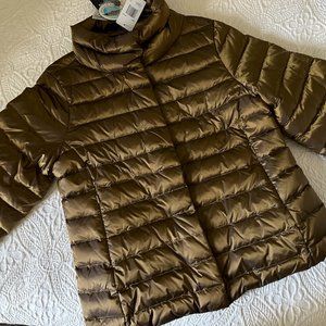 My Anorak Iredecent Crop Sleeve Puffer Jacket